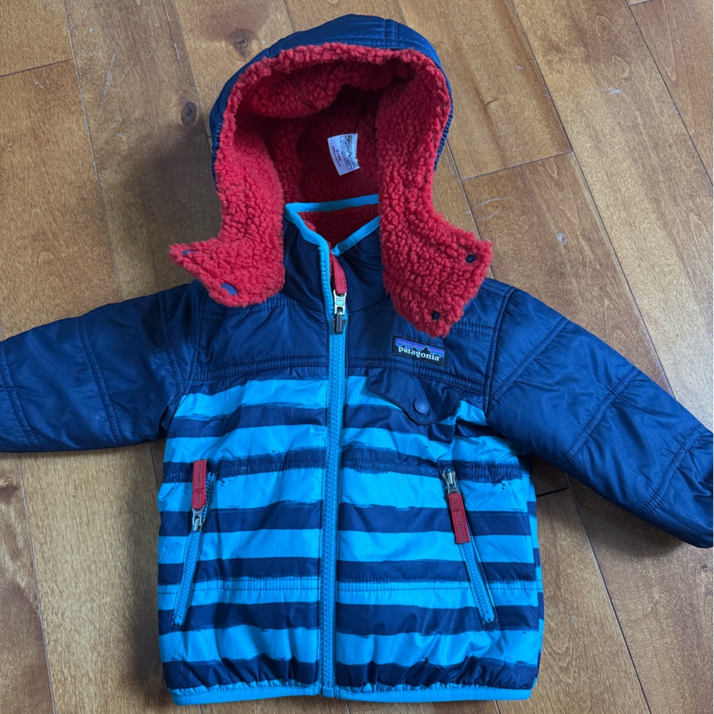 Patagonia Red and Teal Reversible Jacket
